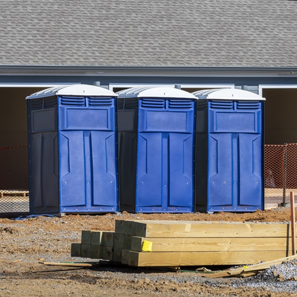 how often are the porta potties cleaned and serviced during a rental period in Highspire